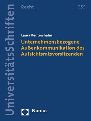 cover image of Unternehmensbezogene Außenkommunikation des Aufsichtsratsvorsitzenden